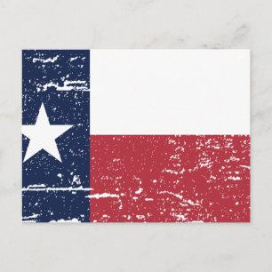 Vintage TEXAS-Flagga Vykort
