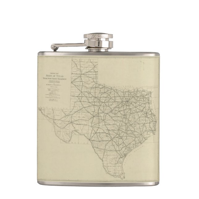 Vintage Texas Highway Karta (1919) Fickplunta (Framsidan)