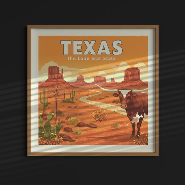 Vintage Texas Poster (Skapare uppladdad)
