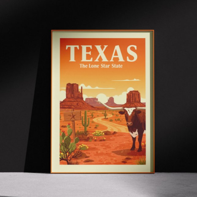 Vintage Texas Poster (Skapare uppladdad)