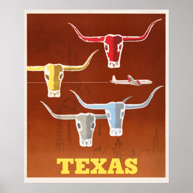 Vintage Texas Poster (Framsidan)