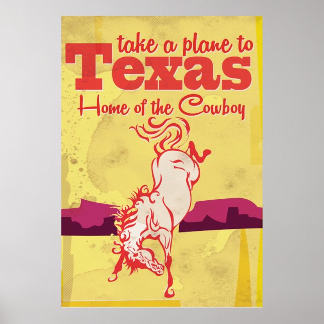 Vintage Texas-resemalj Poster (Framsidan)