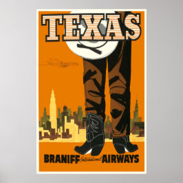 Vintage Texas-resemalj Poster