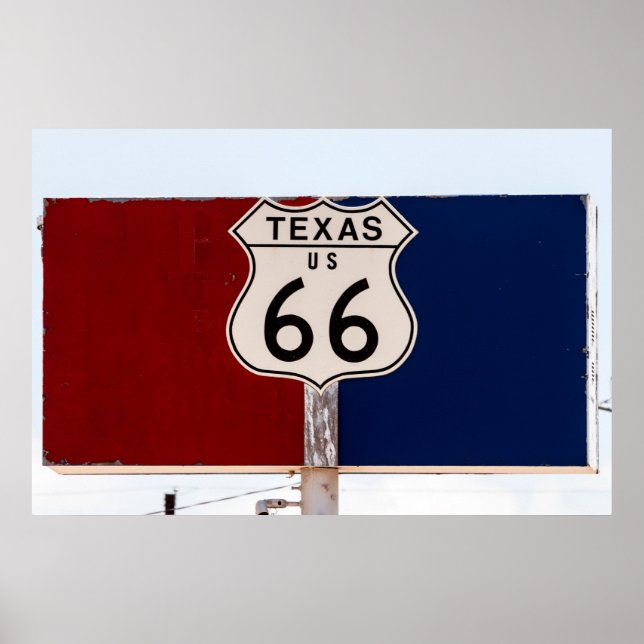 Vintage Texas Route 66 Poster (Framsidan)