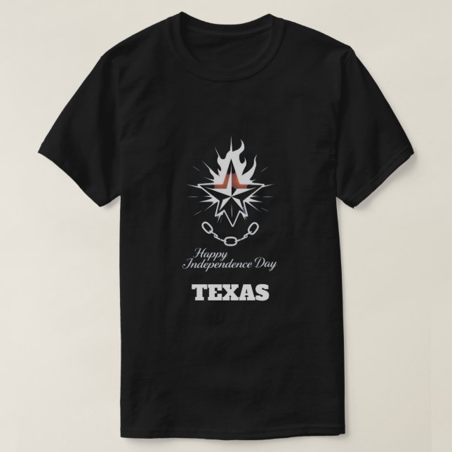 Vintage Texas självständighetsdag 1836 T Shirt (Design framsida)