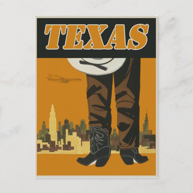 Vintage Texas Travel-vykort Vykort (Framsida)
