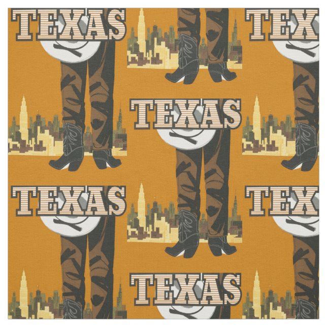Vintage Texas USA-anpassade Tyg (Provkarta)