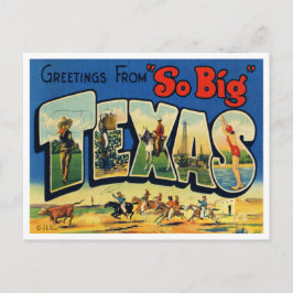 Vintage Texas-vykort Vykort