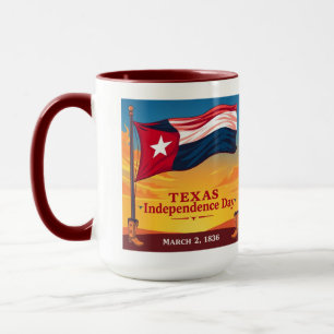 Vintage Texasflagga 1836 Patriotiskt Present Mugg