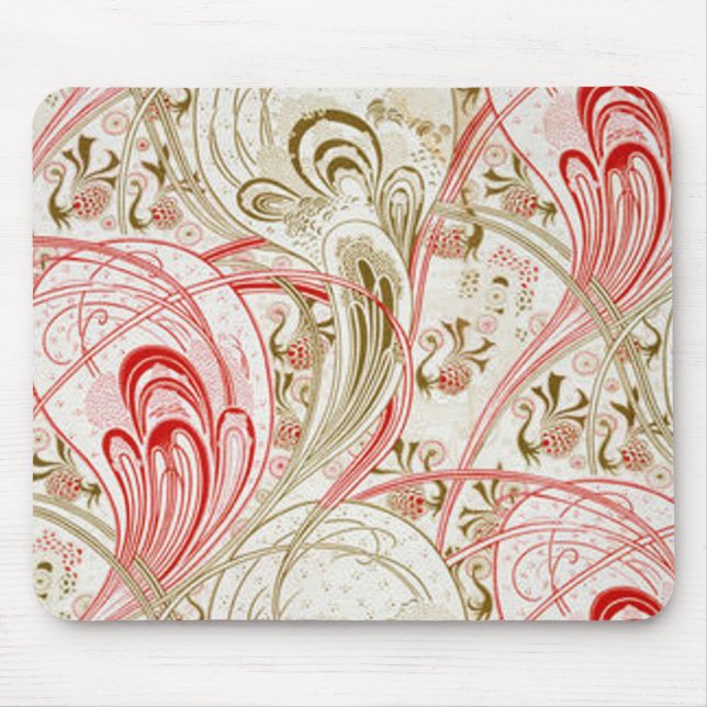 Vintage Textile Swirl Design - Mousepad Musmatta (Framsidan)