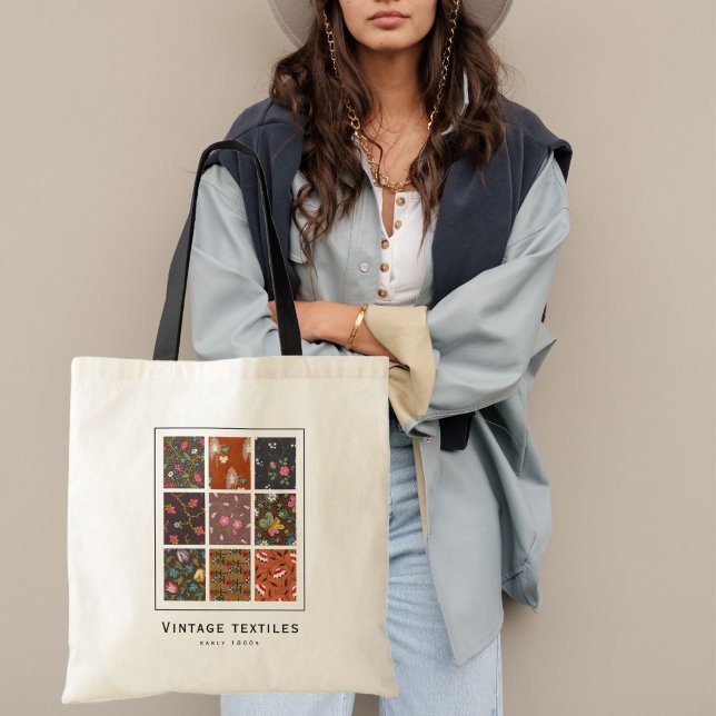 "Vintage Textiles" | Mode till säck Tygkasse (Skapare uppladdad)