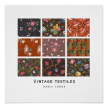 "Vintage Textiles" Poster | 1800-talskonstruktione