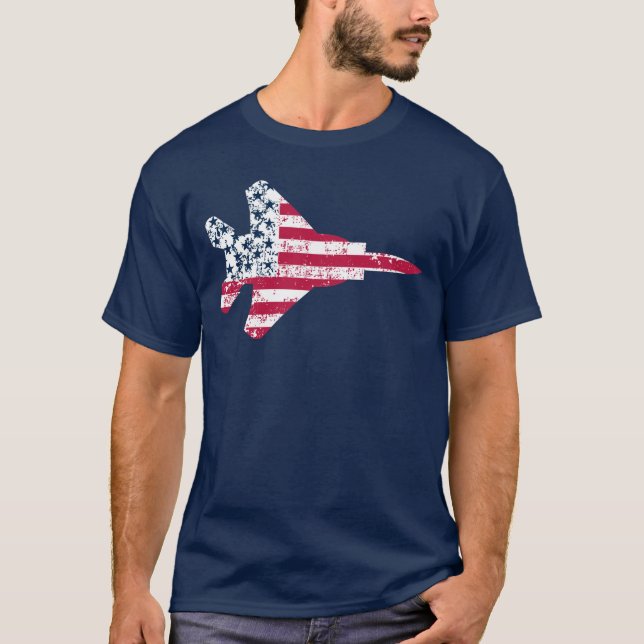 Vintage texturerad amerikanska flagganstrejkaörn tröja (Framsida)