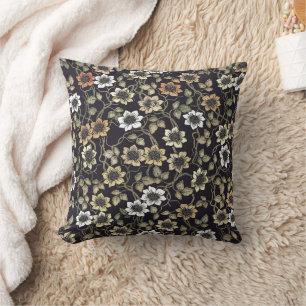 Vintage Texturerad Anemon Blommig Bakgrund Kudde
