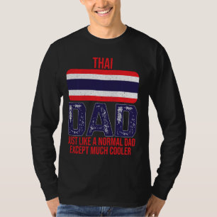 Vintage Thai Pappa Thailand Flagga för Far S-dagen T Shirt