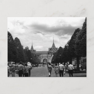 Vintage Thailand Bangkok Tourist royal palace grin Vykort