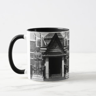 Vintage Thailand Bangkok Wat Phra Kaew Demon Guard Mugg