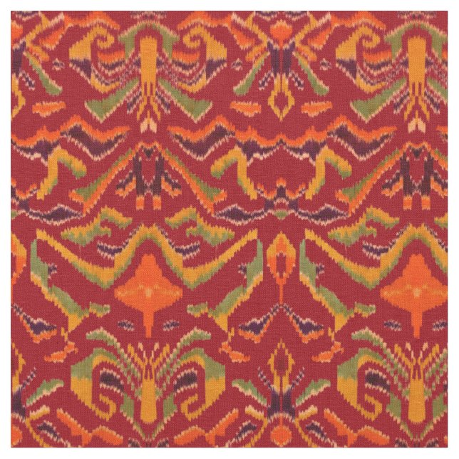 Vintage Thailand Mönster Tyg (Närbild)