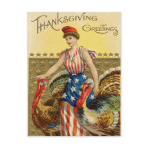 Vintage Thanksgiving Amerikanska Hälsning