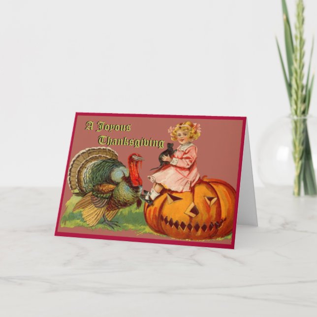 Vintage Thanksgiving Card Helgkort (Framsida)