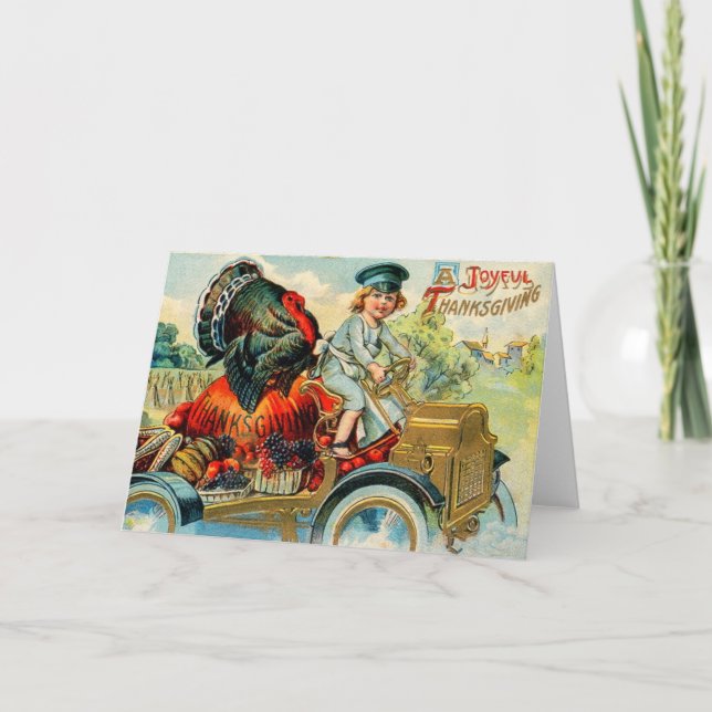 Vintage Thanksgiving Card Helgkort (Framsida)