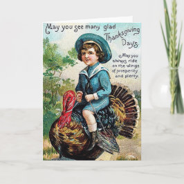 Vintage Thanksgiving Card Helgkort