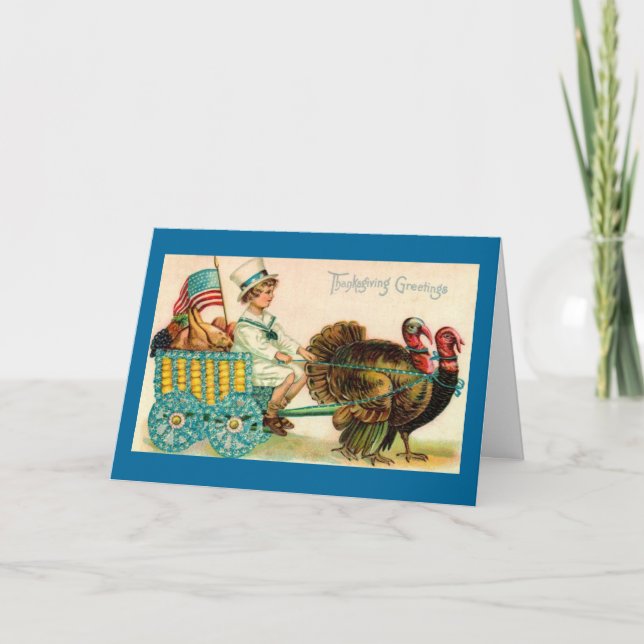 Vintage Thanksgiving Card Helgkort (Framsida)