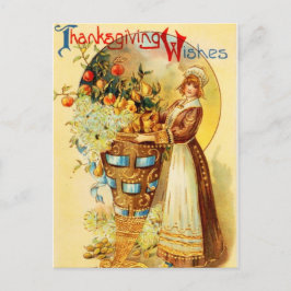 Vintage Thanksgiving Hälsning Helg Vykort