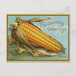 Vintage Thanksgiving Hälsning Maj Helg Vykort