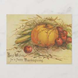 Vintage Thanksgiving-hälsning skörda grödor Vykort
