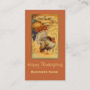 Vintage Thanksgiving Hälsning Visitkort