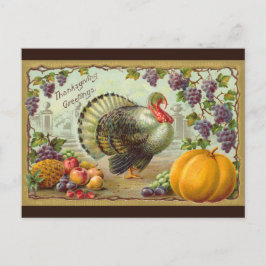 Vintage Thanksgiving Hälsning vykort