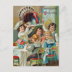 Vintage Thanksgiving Hälsning vykort