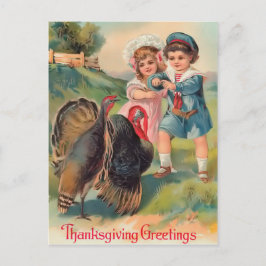 Vintage Thanksgiving Hälsning vykort