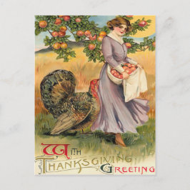 Vintage Thanksgiving Hälsning vykort