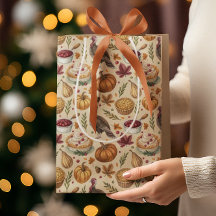 Vintage Thanksgiving Harvest Mönster | Rustic Fall