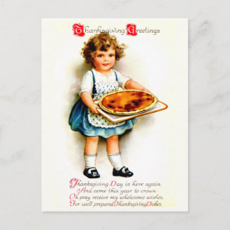 Vintage Thanksgiving Helg Vykort