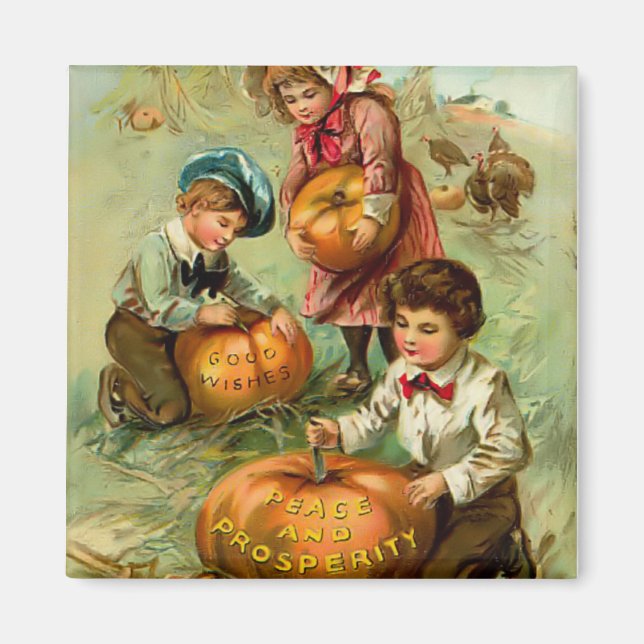 Vintage Thanksgiving Magnet (Framsidan)