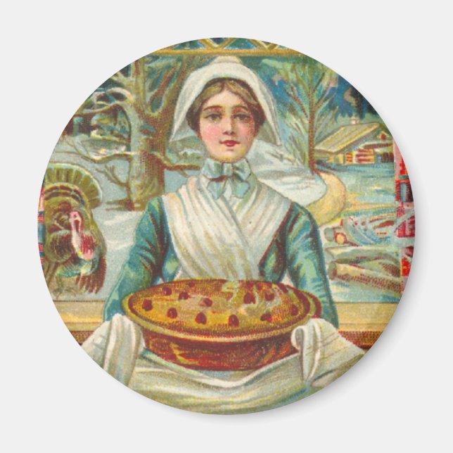 Vintage Thanksgiving Magnet (Framsidan)