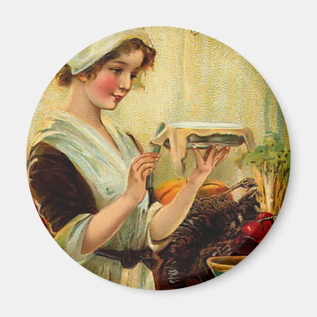 Vintage Thanksgiving Magnet (Framsidan)