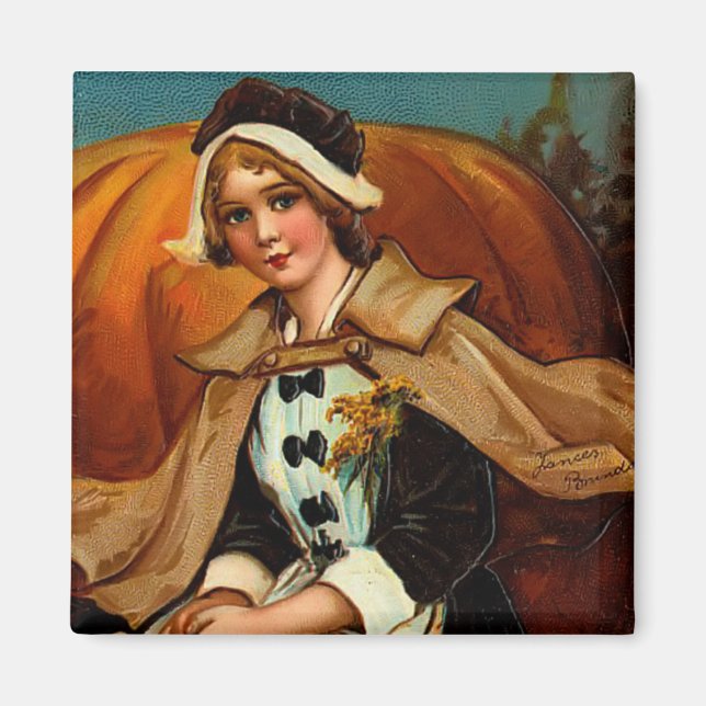 Vintage Thanksgiving Magnet (Framsidan)