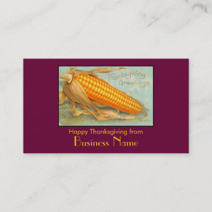 Vintage Thanksgiving Maj Husk Visitkort