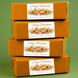 Vintage Thanksgiving Pumpkins Anpassningsbar Compa Rektangulärt Klistermärke