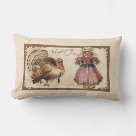 Vintage Thanksgiving Turkiet Lumbarkudde