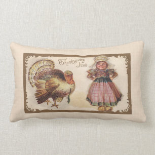 Vintage Thanksgiving Turkiet Lumbarkudde