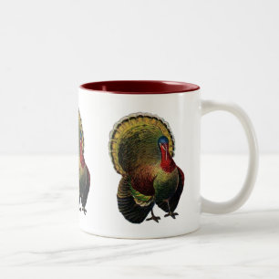 Vintage Thanksgiving Turkiet Två-Tonad Mugg