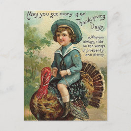 Vintage Thanksgivinghälsningar Helg Vykort