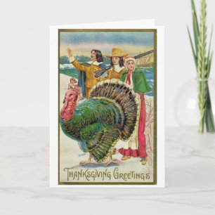Vintage - thanksgivinghälsningar, helgkort