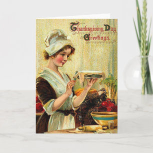 Vintage Thanksgivinghälsningar Helgkort