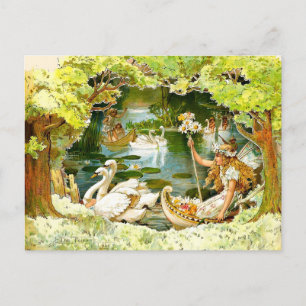 Vintage The Fairies Lake Vykort